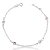 Pulseira feminina 4 Pontos de Luz Rosa  - PRATA 925 - Imagem 1