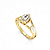 Anel Formatura Feminino Aro Duplo Gota - Ouro 18K - Imagem 3