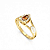 Anel Formatura Feminino Aro Duplo Gota - Ouro 18K - Imagem 4