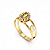 Anel Formatura Feminino Aro Duplo Oval - OURO 18K - Imagem 1