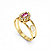 Anel Formatura Feminino Aro Duplo Oval - OURO 18K - Imagem 4