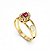 Anel Formatura Feminino Aro Duplo Oval - OURO 18K - Imagem 2