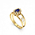 Anel Formatura Feminino Aro Duplo Oval - OURO 18K - Imagem 3