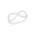 Anel infinito feminino minimalista - Prata 925 - Imagem 1