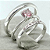 Par de alianças Mora 2mm rosa de namoro + anel solitário Classic prata 950 - Imagem 4