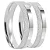 Par de Alianças Namoro Prata 950 Alara 4mm - Imagem 2
