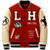 Moletom Varsity Lewis Hamilton Vermelho/Off White (unissex) - Imagem 2
