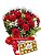 Buquê com 12 Rosas Vermelhas e Caixa de Ferrero Rocher 12 unidades BH - Imagem 1