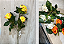 Galho Artificial de Rosas – Ref. 80015 Galho com três flores médias e folhagem verde. Acabamento natural e cores vivas. - Imagem 1