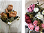 Buquê Artificial de Botões de Rosas com Folhagem – Disponível em Diversas Cores (Marrom, Vermelho, Rosa e Branco), Ideal - Imagem 1