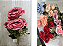 Buquê Artificial de Rosas com Botões e Folhagem – Disponível em Diversas Cores (Vermelho, Rosa, Lilás, Pêssego e Azul), - Imagem 1
