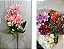 Buquê Artificial de Dálias com Folhagem – Disponível em Diversas Cores (Rosa, Roxo, Vermelho, Branco, Marrom e Laranja), - Imagem 1