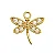 PINGENTE MINI LIBELULA ZIRCÔNIA B. OURO 18K - Imagem 1