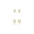 KIT BRINCO DUO GOTAS ZIRCÔNIA B. OURO 18K - Imagem 1