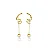BRINCO ESPIRAL PÉROLA B. OURO 18K - Imagem 1