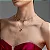 CONJUNTO TREVO VERMELHO CRAVEJADO B. OURO 18K - Imagem 3