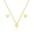 CONJUNTO MINI CORAÇÃO B. OURO 18K - Imagem 1