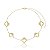 CHOKER TREVO CRISTAL 14MM B. OURO 18K - Imagem 1