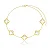CHOKER TREVO CRISTAL 14MM B. OURO 18K - Imagem 1