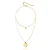 COLAR DUPLO MEDALHA B. OURO 18K - Imagem 1