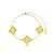 PULSEIRA TREVO CLASSIC 18MM B. OURO 18K - Imagem 1