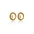 BRINCO OVAL PEROLADO B. OURO 18K - Imagem 1