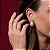 BRINCO OVAL PEROLADO B. OURO 18K - Imagem 2