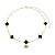 CHOKER TREVO BLACK B. OURO 18K - Imagem 1