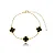 PULSEIRA TREVO BLACK B. OURO 18K - Imagem 1
