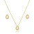 CONJUNTO IMPÉRIO CRISTAL ZIRCÔNIA B. OURO 18K - Imagem 1