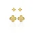KIT BRINCO DUO TREVO CLASSIC B. OURO 18K - Imagem 1