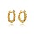BRINCO ARGOLA ARTICULADA TORCIDA M B. OURO 18K - Imagem 1