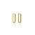 BRINCO ARGOLA ARTICULADA RETANGULAR LISA P B. OURO 18K - Imagem 1