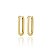 BRINCO ARGOLA ARTICULADA RETANGULAR LISA M B. OURO 18K - Imagem 1