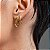 BRINCO ARGOLA ARTICULADA RETANGULAR LISA G B. OURO 18K - Imagem 2