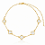 CHOKER TREVO BRANCO PEROLADO 11MM B. OURO 18K - Imagem 1
