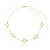 CHOKER TREVO BRANCO PEROLADO 11MM B. OURO 18K - Imagem 1