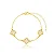 PULSEIRA TREVO BRANCO PEROLADO 11MM B. OURO 18K - Imagem 1