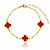 PULSEIRA TREVO RED 11MM B. OURO 18K - Imagem 1