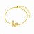 PULSEIRA BORBOLETA CRAVEJADA ZIRCÔNIA B. OURO 18K - Imagem 1
