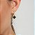 BRINCO ARGOLA ART. TREVO BLACK 10MM B. OURO 18K - Imagem 2