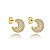 BRINCO ARGOLA SPARK CRAVEJADA ZIRCÔNIA B. OURO 18K - Imagem 1