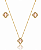 CONJUNTO TREVO ROSA CRAVEJADO ZIRCÔNIA B. OURO 18K - Imagem 1