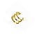 PIERCING FAKE FUSION CRAVEJADO ZIRCÔNIA B. OURO 18K - Imagem 1