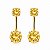 BRINCO PONTO DE LUZ DOIS EM UM VIRGINIA AMARELO B. OURO 18K - Imagem 1