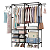 GUARDA ROUPA PORTÁTIL METAL 170*108*36CM - Imagem 1