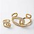 Conjunto Anel e Bracelete Entrelaçado Ouro 18k Cravejado - Imagem 1