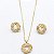 Conjunto Entrelaçao Zirconia Banho Ouro 18k e Prata - Imagem 1
