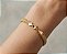 Pulseira Unissex Malha Grumet Lacraia  - Banho Ouro 18k - Imagem 4