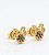 Conjunto Infantil Colar e Brinco Minnie Zircônias Coloridas Ouro 18k - Imagem 3